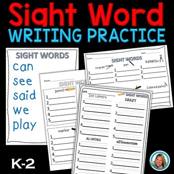 Sight Word Writing Practice K-1 Worksheets