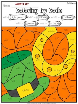 MARCH Color by Sight Word | St. Patrick's Day | Kindergarten | First Grade - Image 3