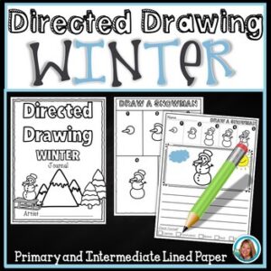 Directed Drawing WINTER | Independent Work Packet | Writing