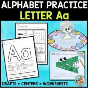 Alphabet Practice Worksheets | LETTER A Activities & Crafts