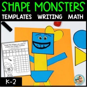 Shape Monster Math Writing | Halloween Activity