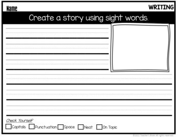 STAMPING Center | Sight Words Writing EDITABLE - Teaching Ideas Made Easy