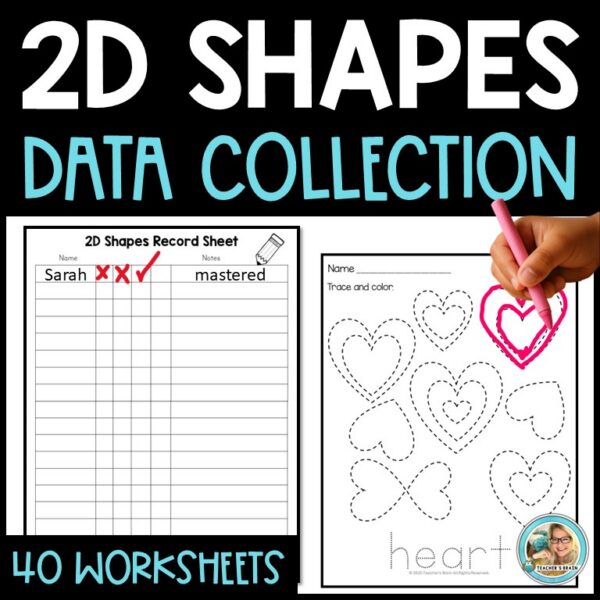 2D Shapes Worksheets - Trace and Draw Activities - Teaching Ideas Made Easy