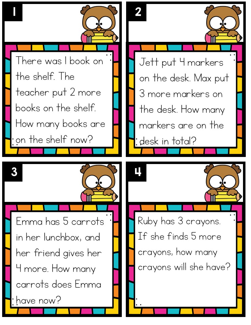 September Addition Word Problems Math Center | Fall Math Task Cards 1st and 2nd - Image 4