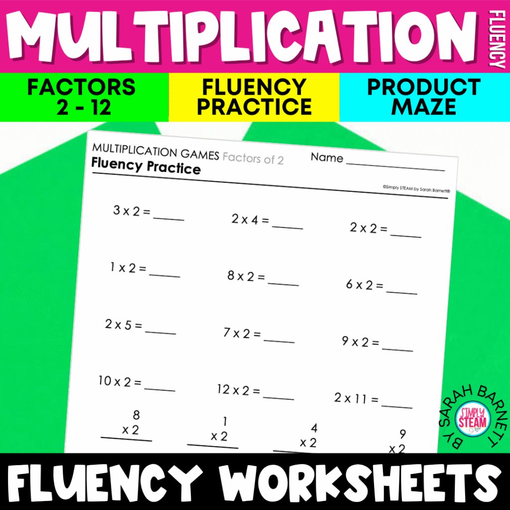 Multiplication Fluency Worksheets - Teaching Ideas Made Easy