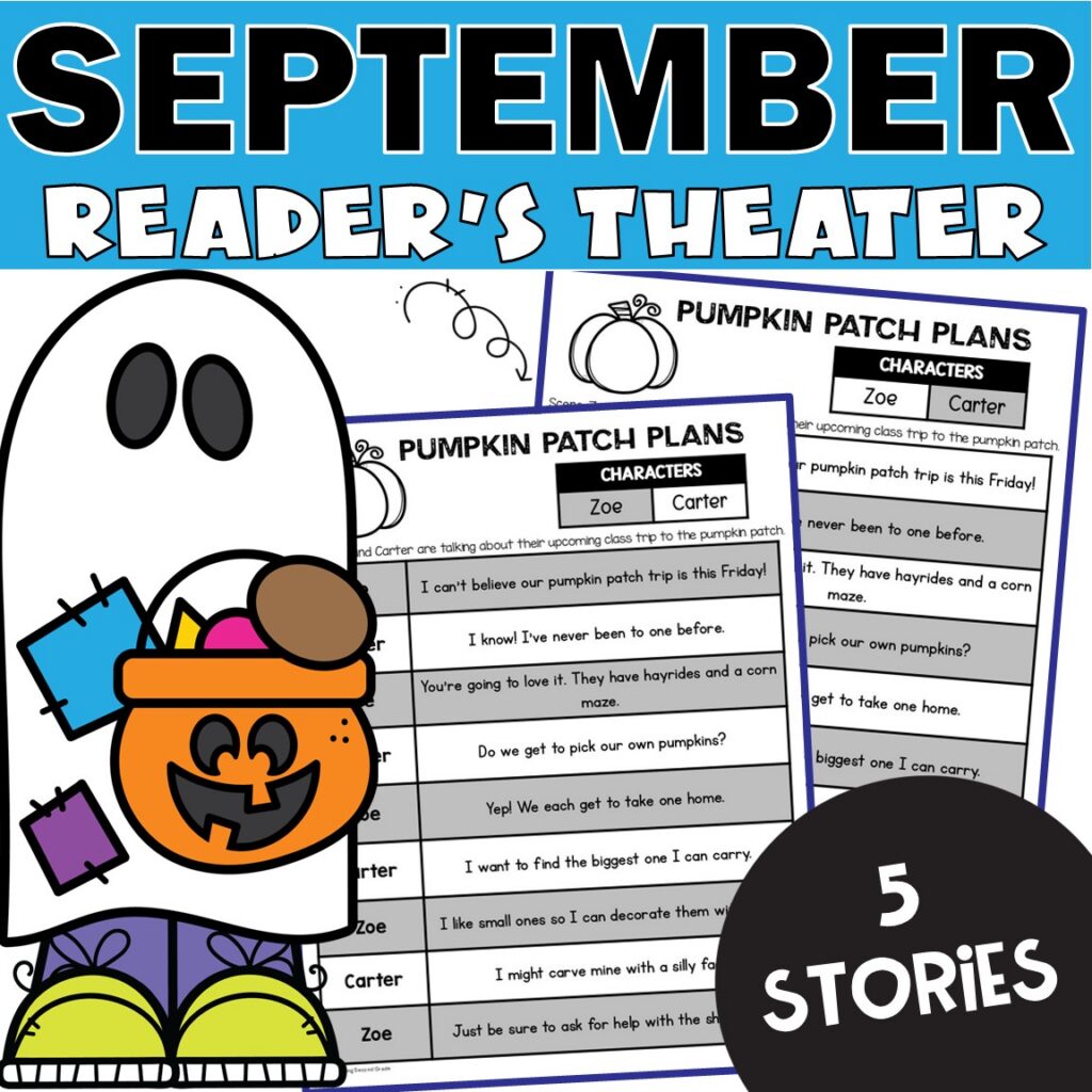 October Reader Boards October Reader's Theater for 1st and 2nd Grade | 5 Stories ...