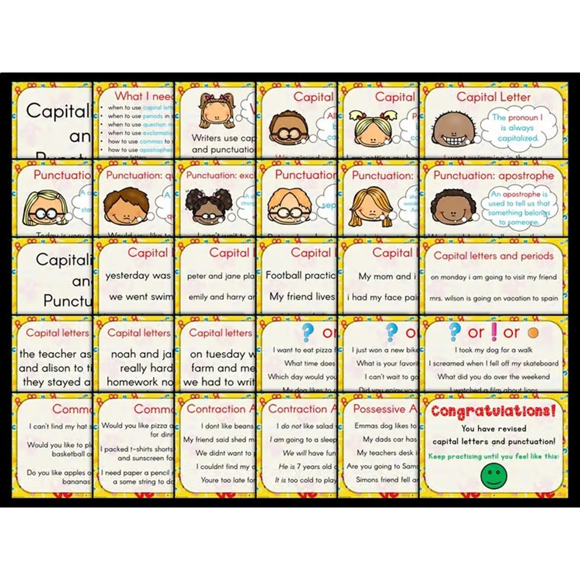 Capitalization and Punctuation PowerPoint + Worksheets | Grammar Review ...