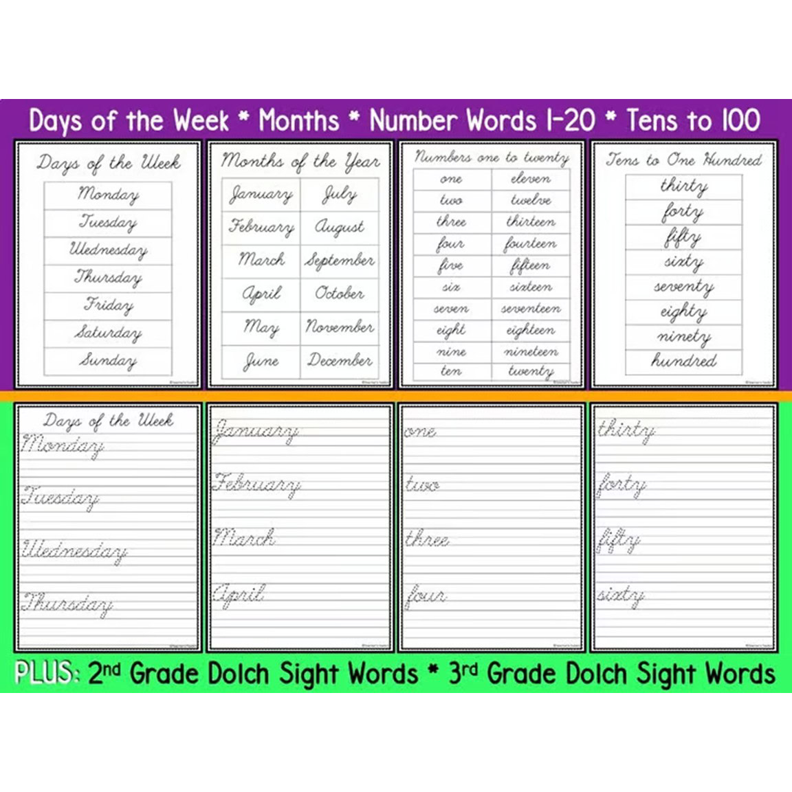Cursive Handwriting Practice Workbook for Grades 2-3 | Alphabet, Words ...