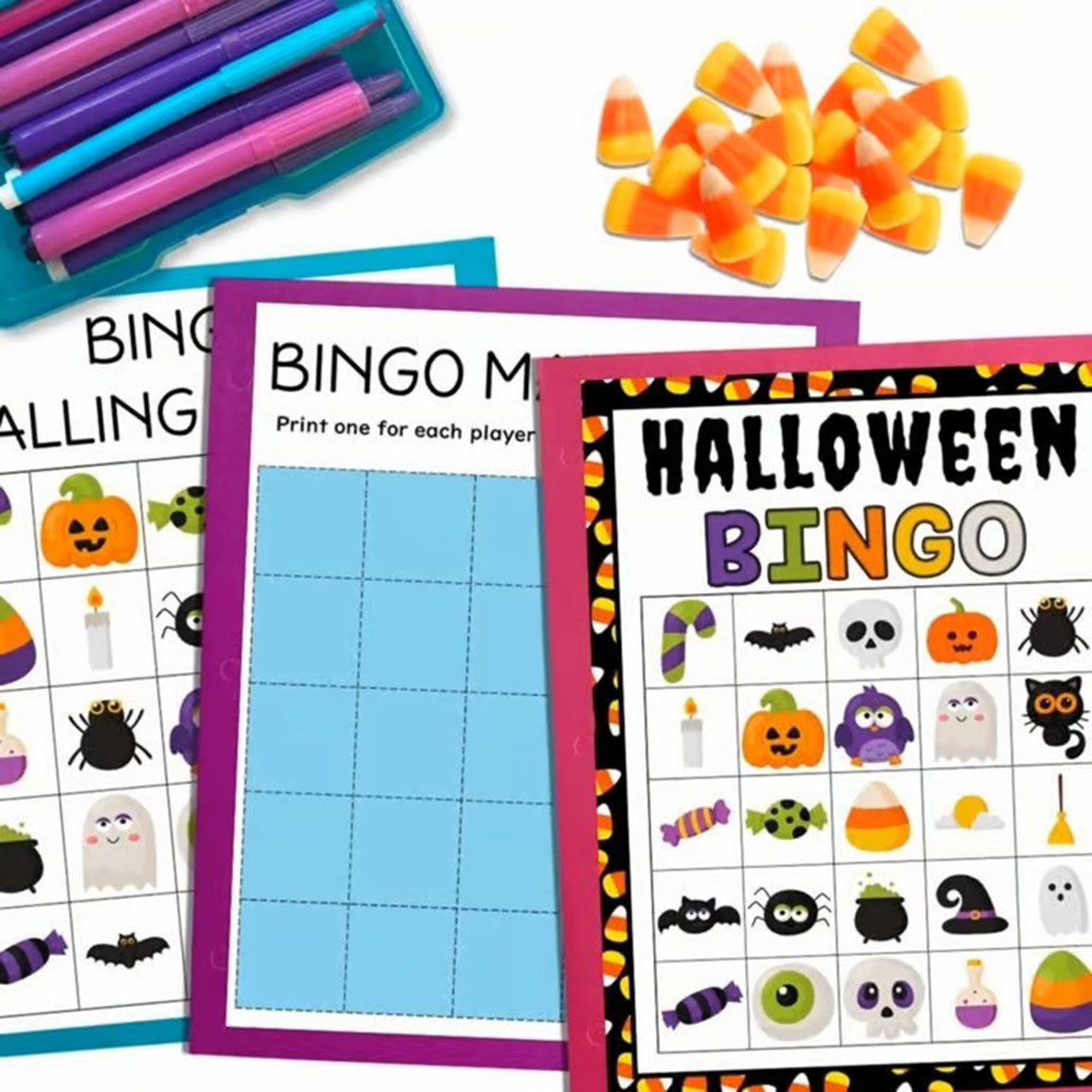 Halloween Bingo Classroom Game | October Vocabulary & Party Activity 30 Cards - Image 2