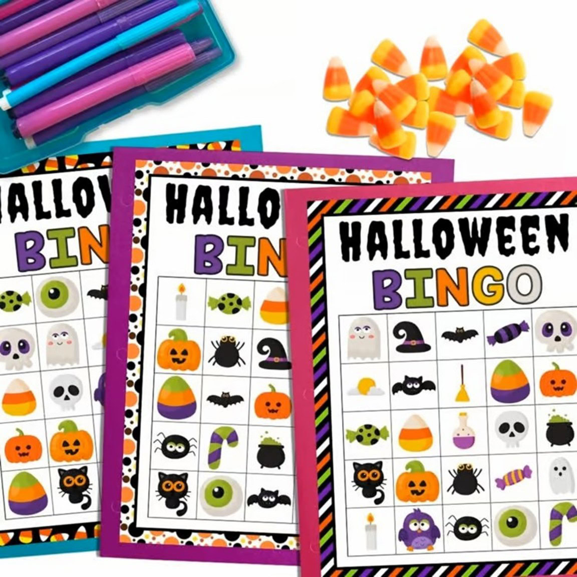 Halloween Bingo Classroom Game | October Vocabulary & Party Activity 30 Cards - Image 3