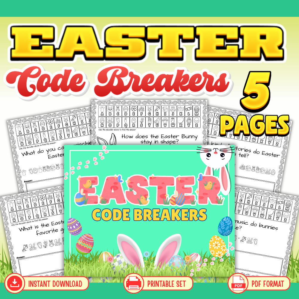 Easter Code Breakers Printable Riddle Worksheets