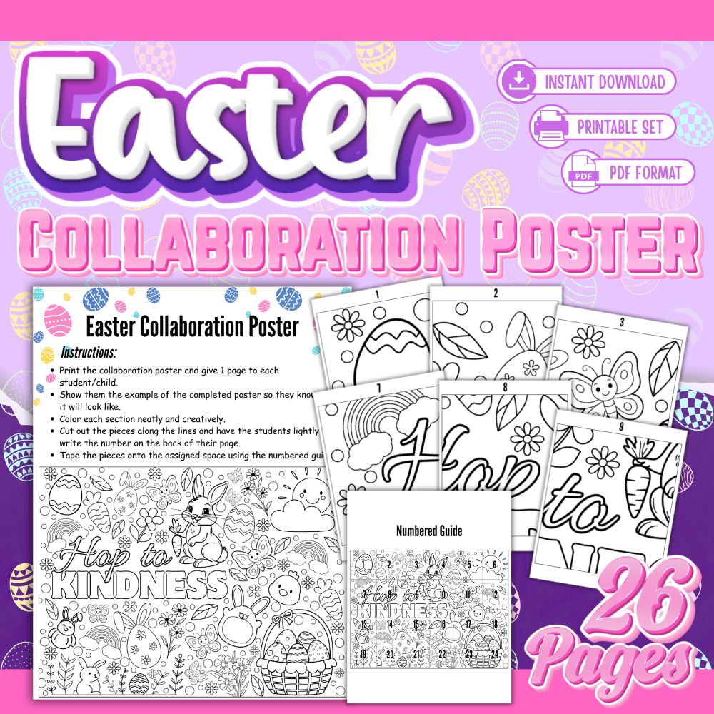 Easter Collaborative Poster Printable Bulletin Board