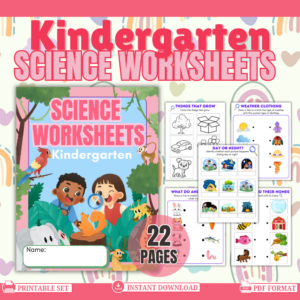 Kindergarten and 1st Grade science worksheets color center activities
