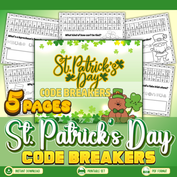 St. Patrick’s Day Code Breakers Printable Riddle Worksheets