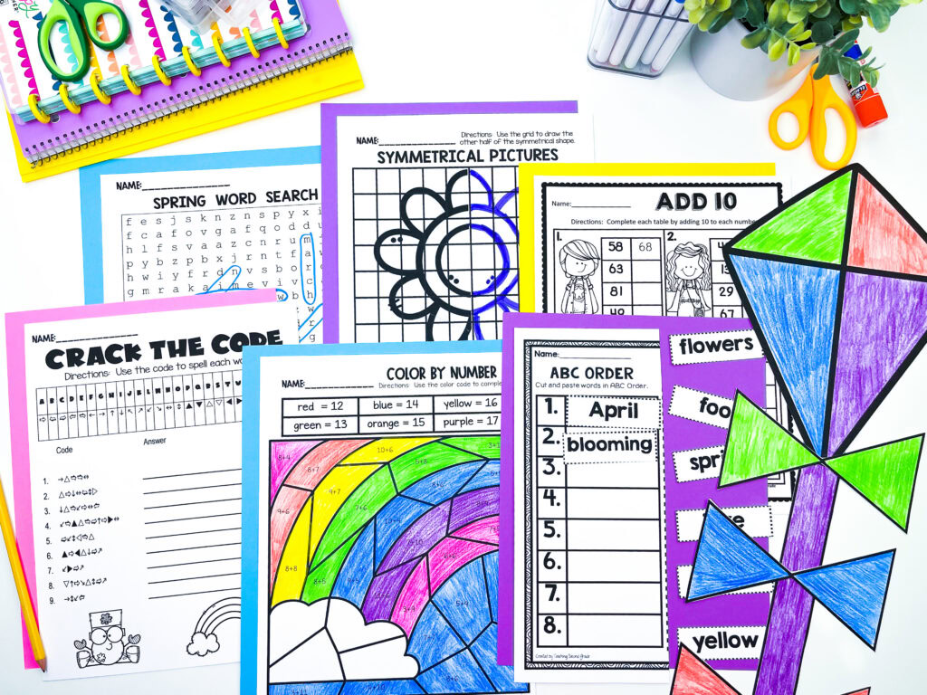 spring worksheets for 2nd grade