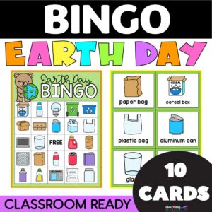 Earth Day bingo game printable small group center activity