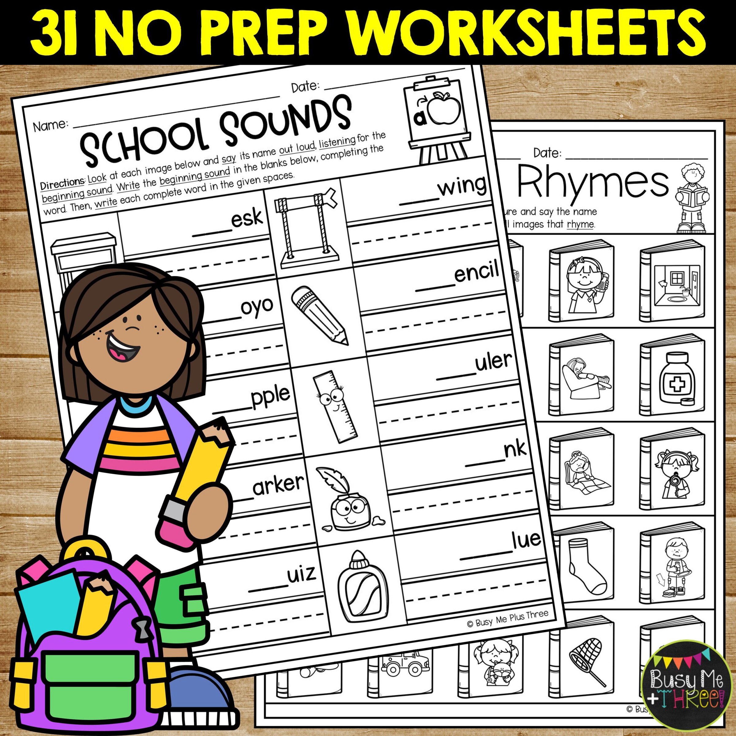 1st Grade Back to School ELA Review No Prep Printables - Image 3