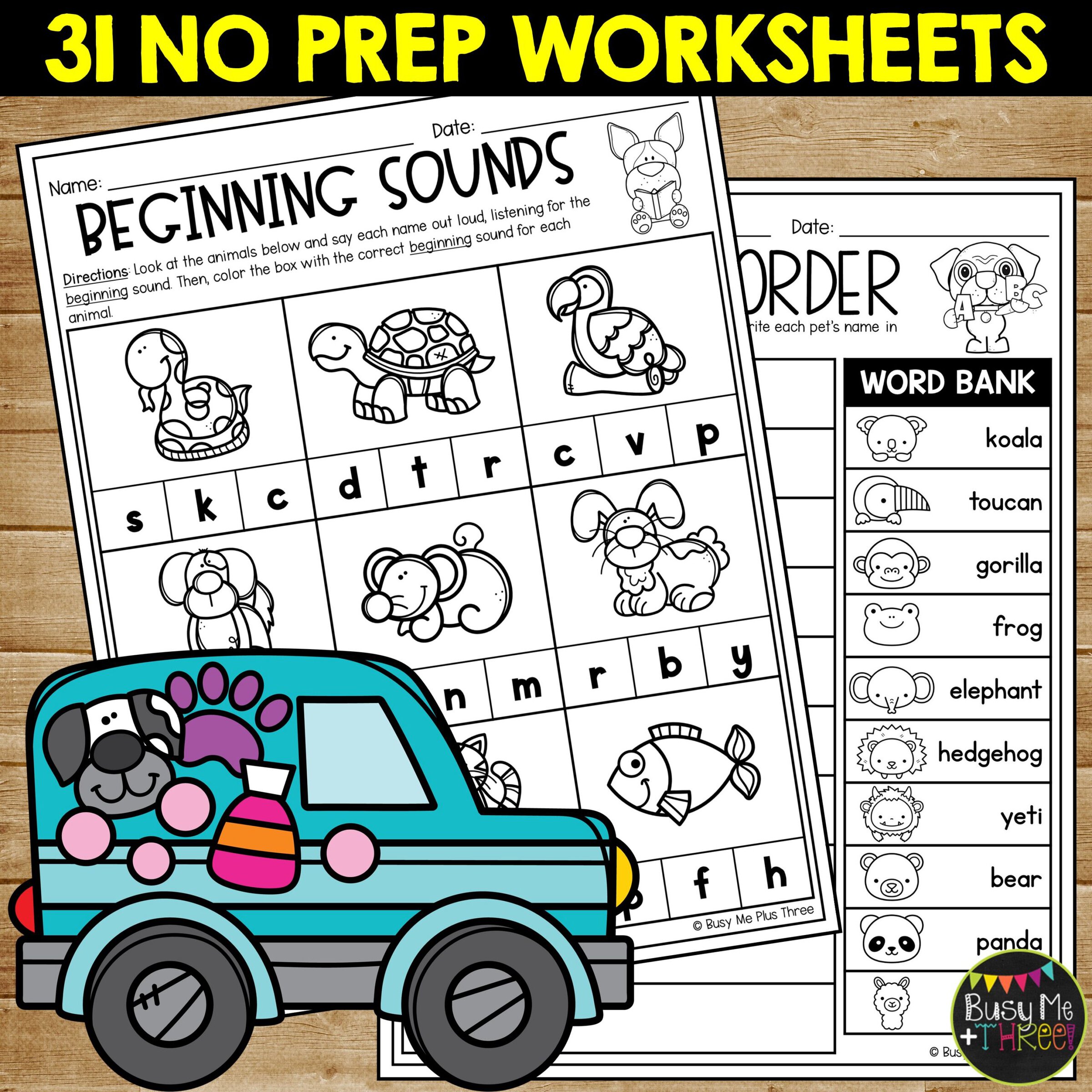 1st Grade Literacy No Prep Pets Activities and Worksheets - Image 3