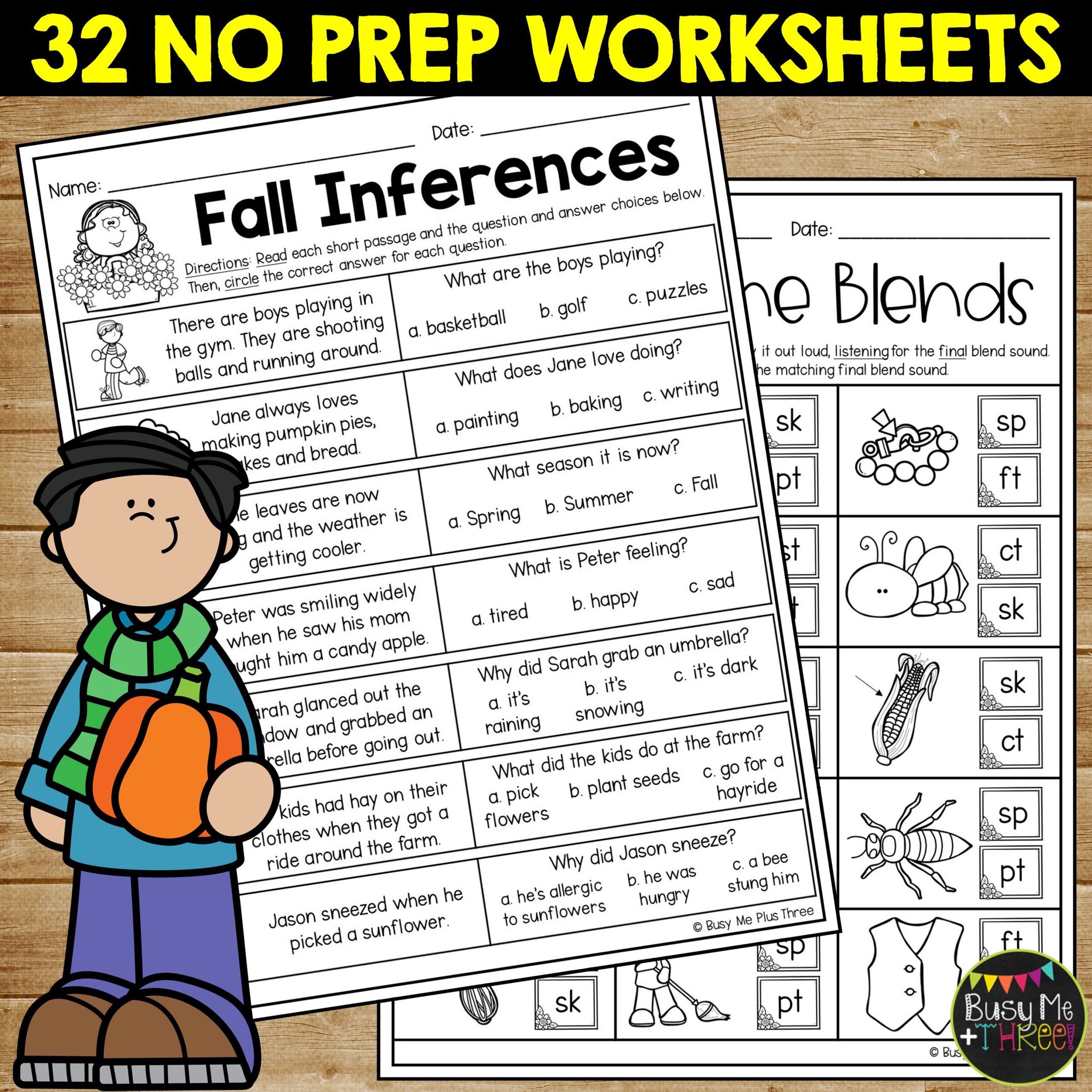 2nd Grade Fall ELA Review No Prep Printables - Teaching Ideas Made Easy