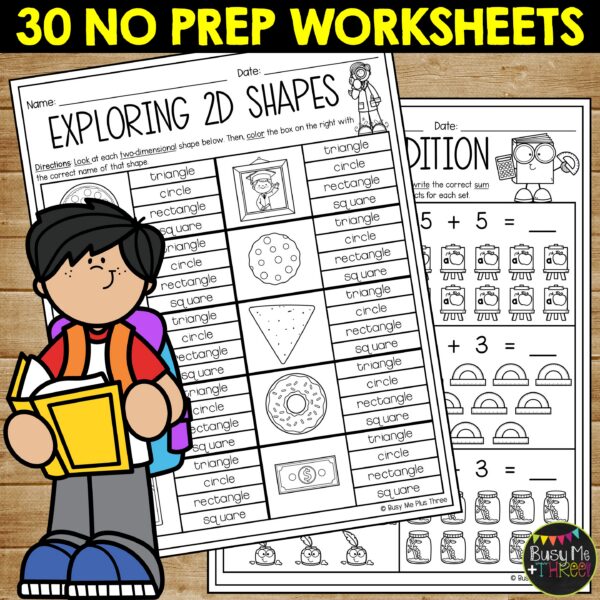1st Grade Back to School Math Review No Prep Printables - Teaching ...