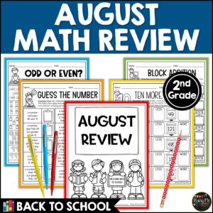 2nd Grade Back to School Math Review No Prep Worksheets