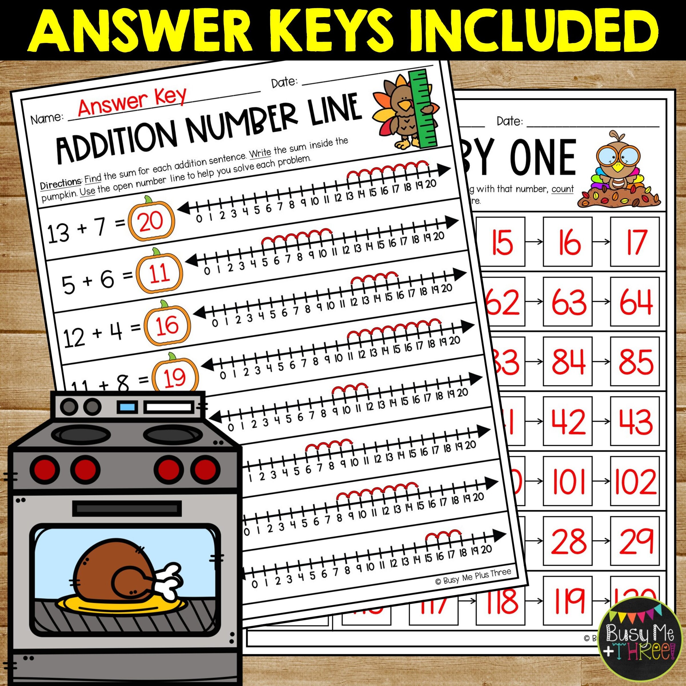 1st Grade Thanksgiving Math No Prep Printables November - Image 4