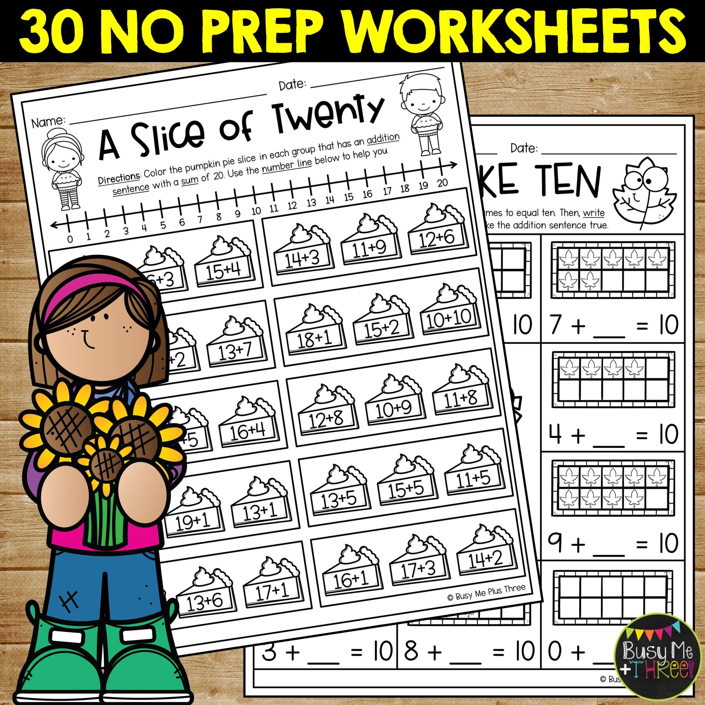 1st Grade Fall Math Review No Prep September Worksheets - Teaching ...