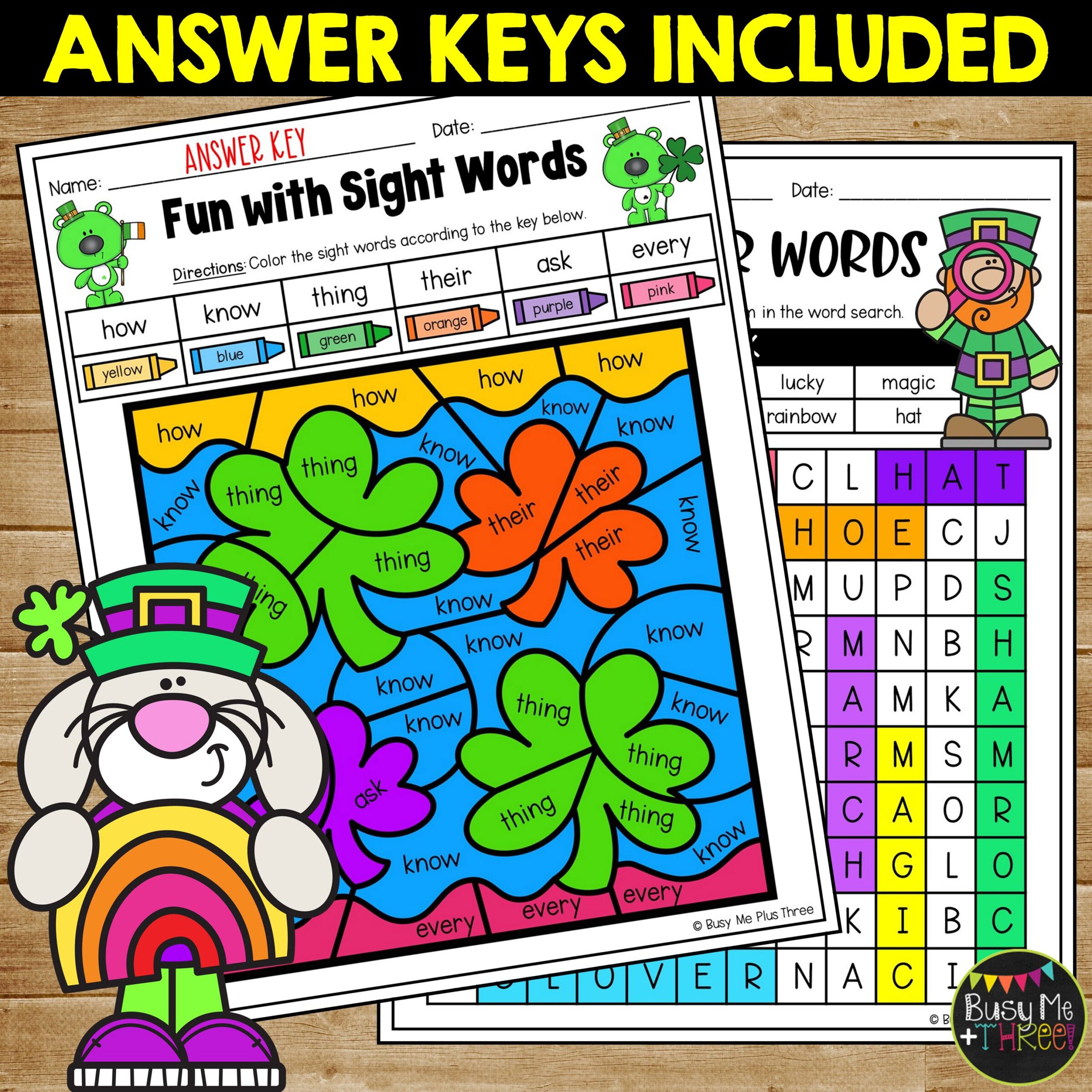 1st Grade St. Patrick's Day ELA Review No Prep Worksheets - Image 4