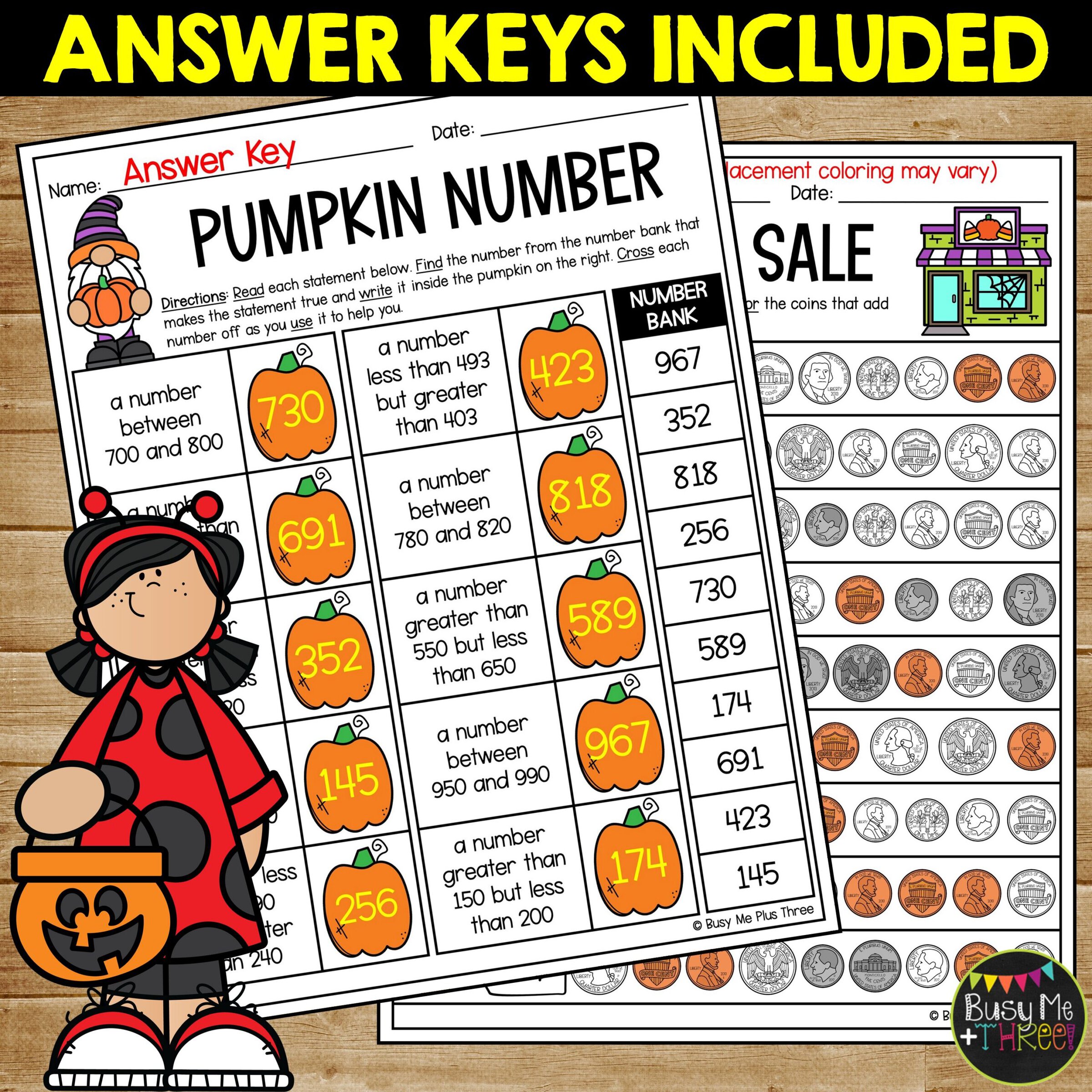 2nd Grade Halloween Math No Prep Worksheets October - Image 4