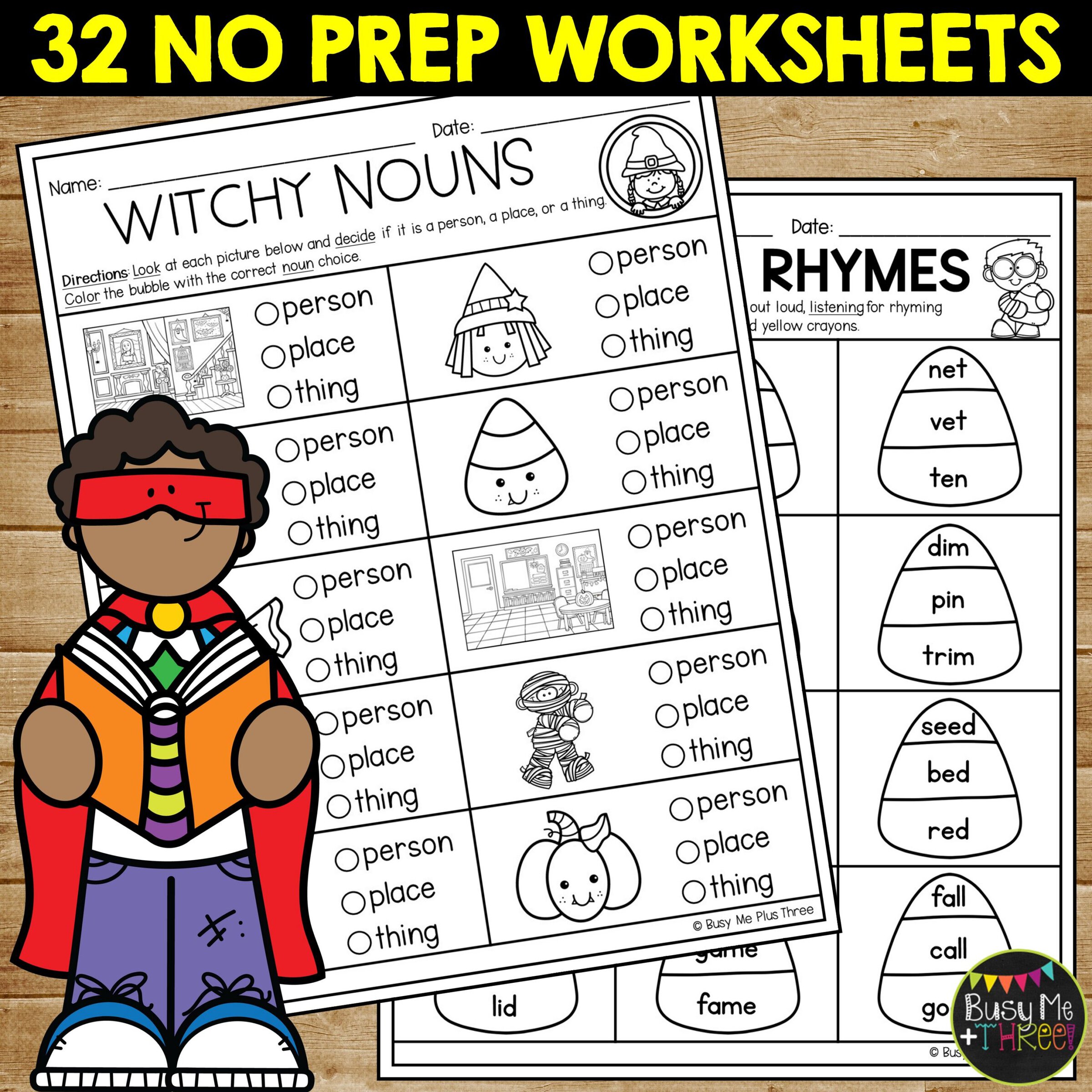 1st Grade Halloween ELA Review No Prep Printables - Image 3