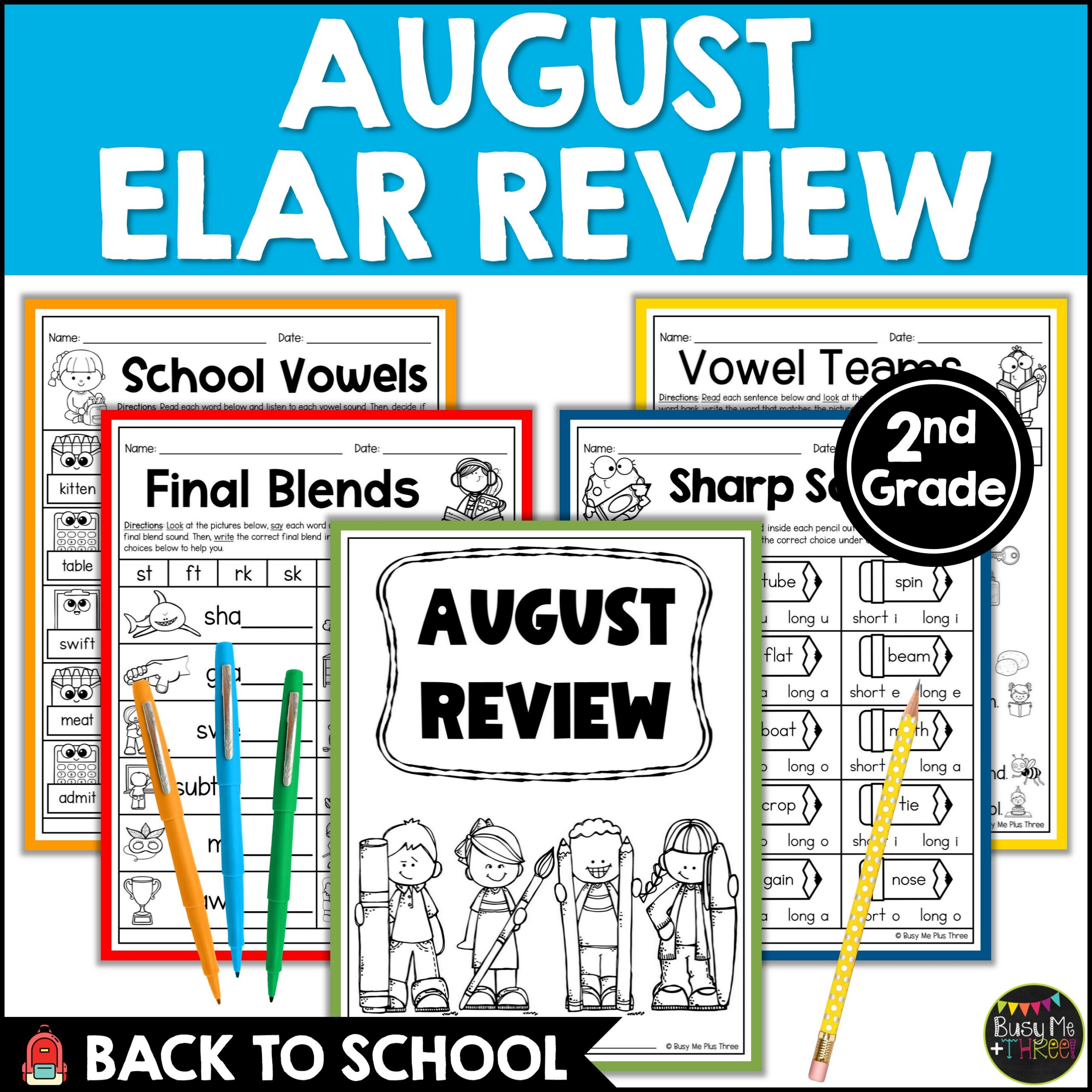 2nd Grade Back to School ELA Review No Prep Printables