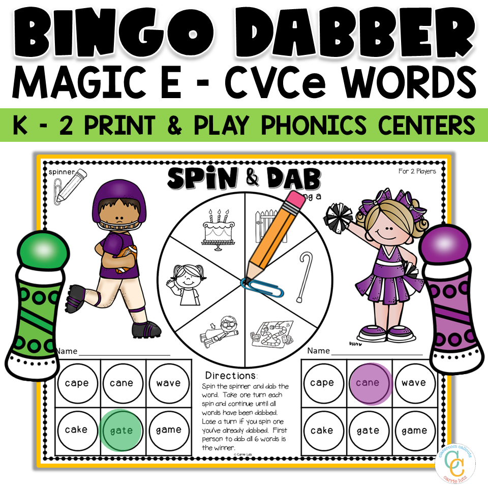 Magic E Bingo Dabber Games K-2