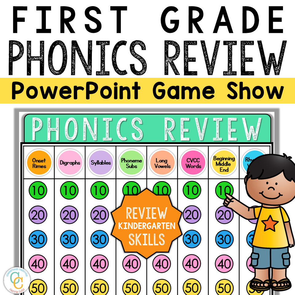 1st Grade Phonics Game Show - No Prep PowerPoint