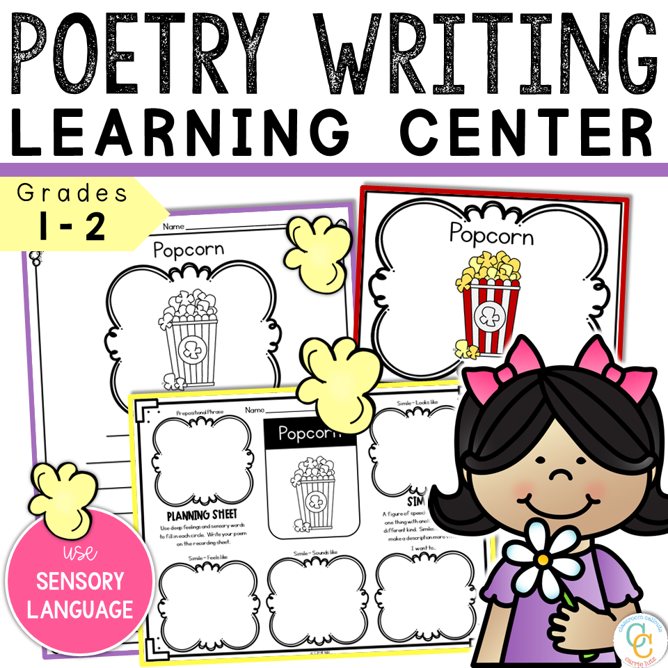 1st Grade Poetry Writing Center with Pictures