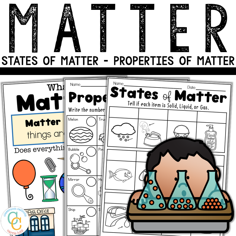 States of Matter 1st Grade | Properties of Matter Worksheets
