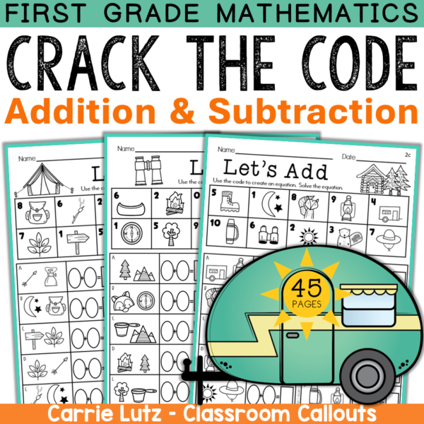 Crack the Code Math 1st Grade | Add Subtract within 20 - Teaching Ideas ...
