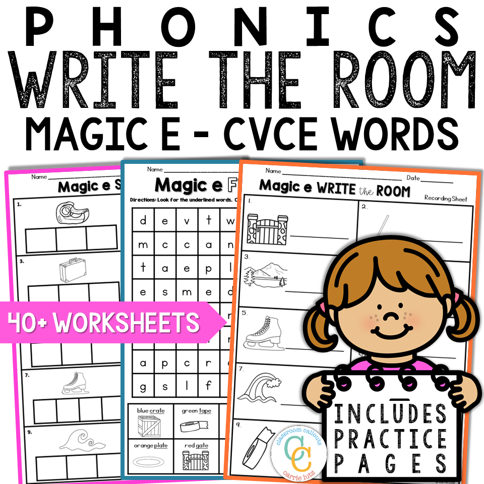 Magic E Write the Room | CVCe Phonics Centers