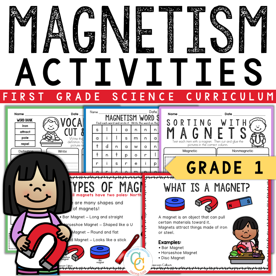 1st Grade Magnetism Science Activities Worksheets