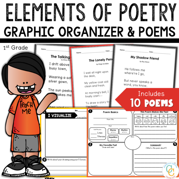 1st Grade Elements of Poetry Graphic Organizers Poems - Teaching Ideas ...