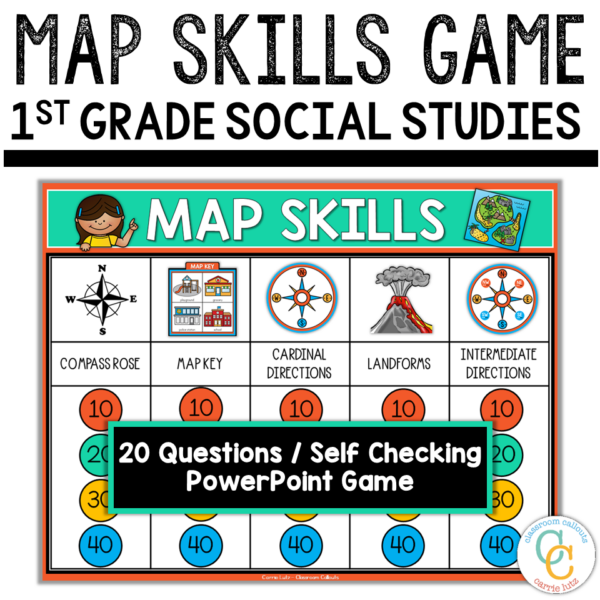 1st Grade Map Skills Game PowerPoint - Teaching Ideas Made Easy