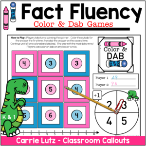 Addition Subtraction Fact Fluency Games 1st Grade