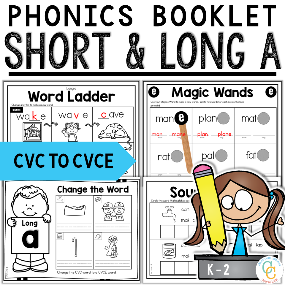 Short and Long A Phonics Booklet K-2