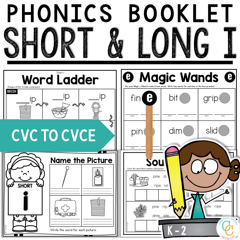 Short and Long I Phonics Booklet K-2