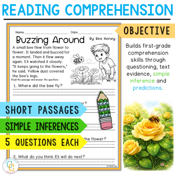 April Reading Comprehension 1st 2nd Grade | Inference Passages ...