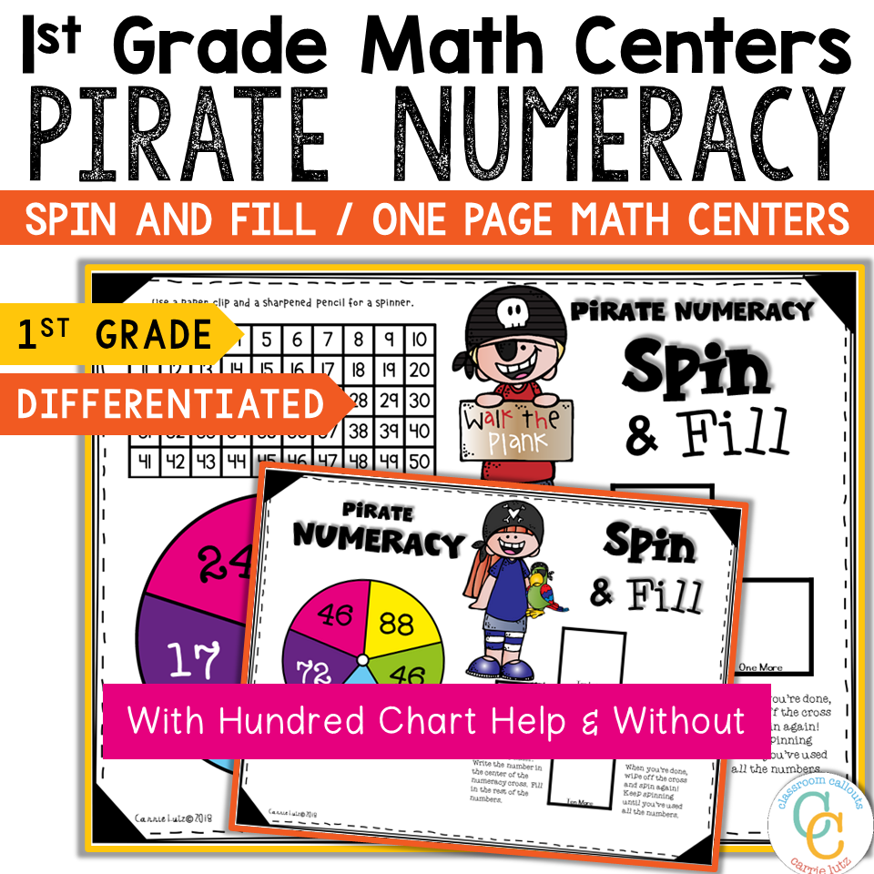 Pirate Numeracy 1st Grade | Spin and Fill Centers - Image 3