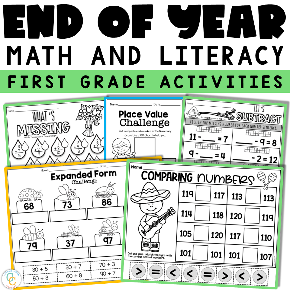 1st Grade May Math and Literacy Worksheets | No Prep End of Year Review - Image 3