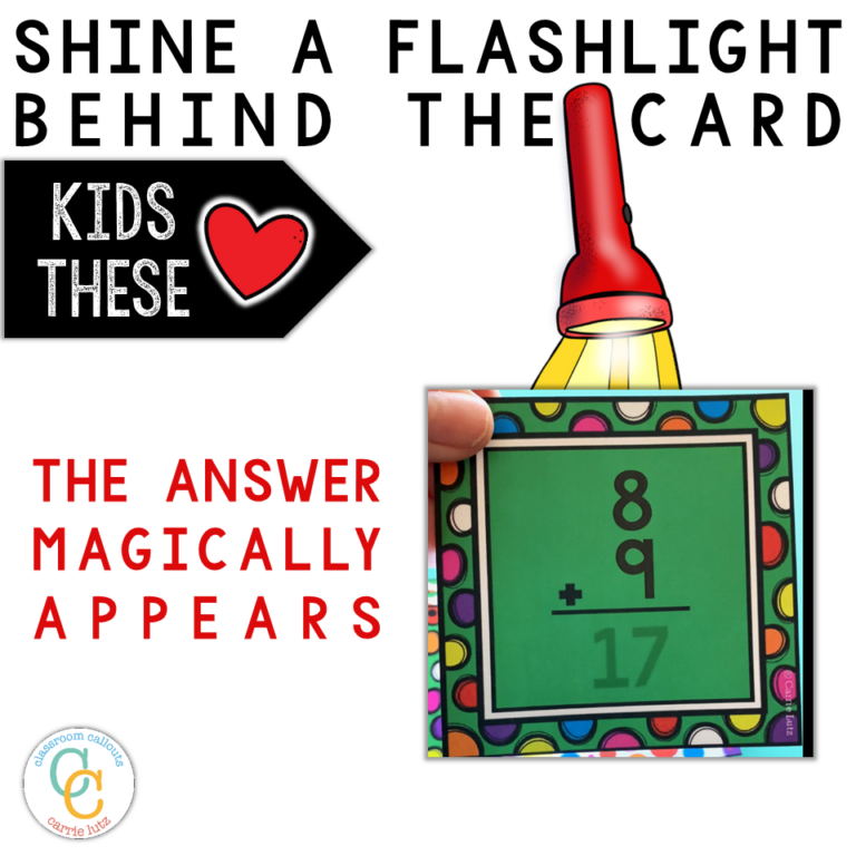 Flashlight Friday Addition Subtraction Flash Cards 1st Grade - Teaching ...