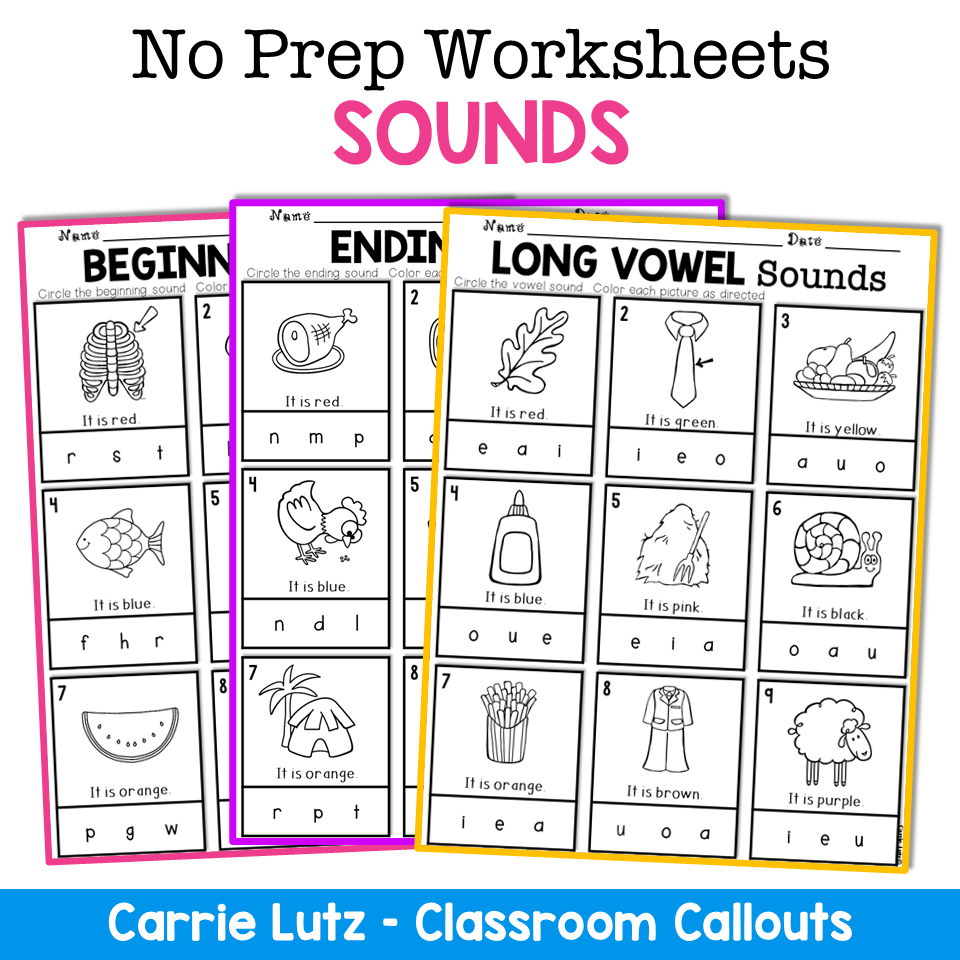 1st Grade Phonics No Prep Worksheets - Image 3