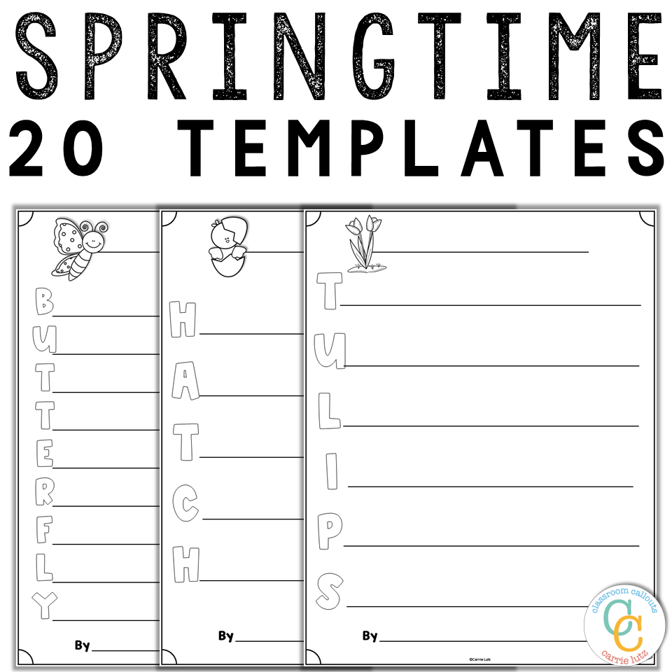 1st Grade Spring Acrostic Poem Templates - Image 4