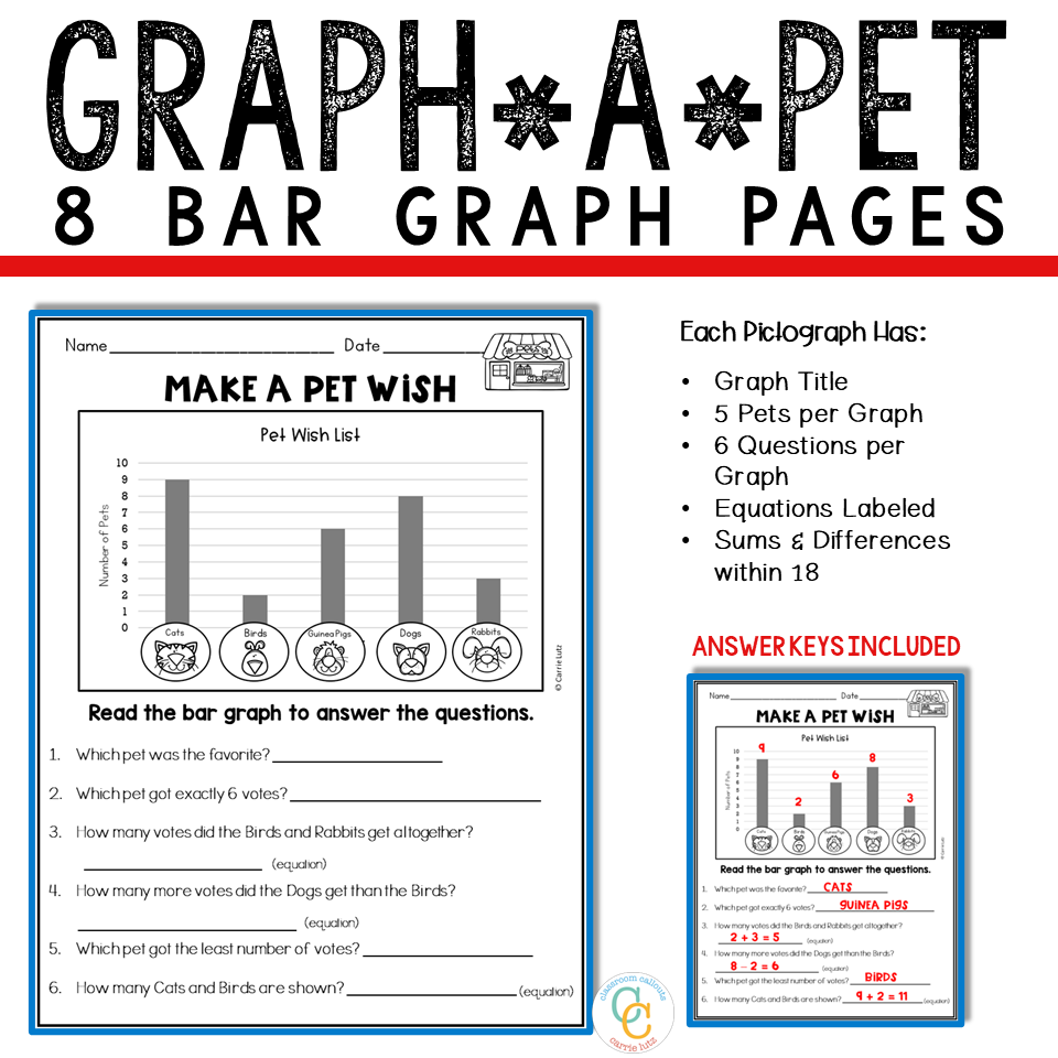 Graph a Pet 1st Grade | Graphing Worksheets - Image 4